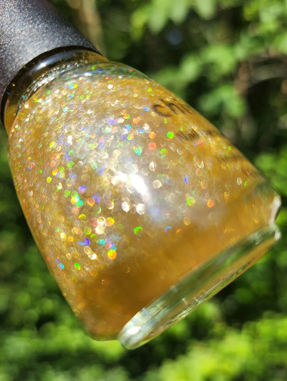 China Glaze 🌈✨ Golden Enchantment Holographic Top Coat Polish - DISCONTINUED - Picture 5 of 8